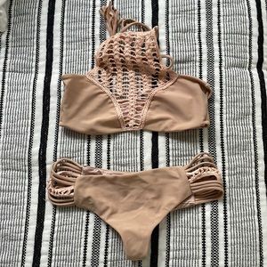 Small Acacia top and Petite bottoms NWOT